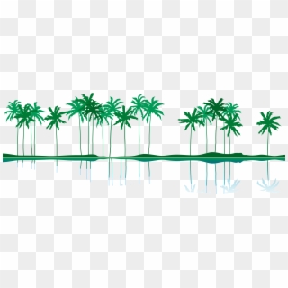 Summer Coconut Island Tree Illustration Euclidean Vector - Green Summer Vector Png Clipart