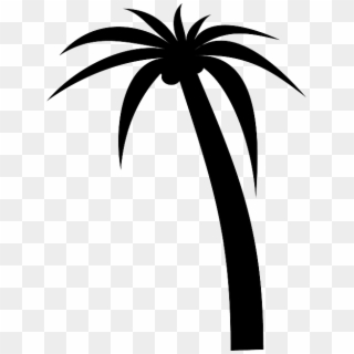 Silhouette Black, Icon, Simple, Outline, Drawing, Silhouette - Palm Tree Clip Art Vector - Png Download