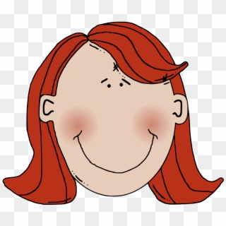 How To Set Use Womans Face With Red Hair Svg Vector - Red Hair Clipart - Png Download