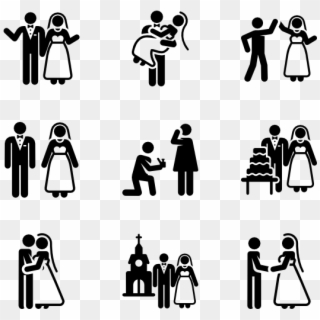 Wedding Pictograms Clipart