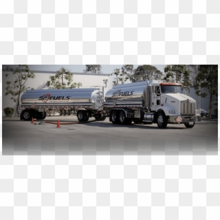 Commercial Bulk Fuel Delivery - Trailer Truck Clipart