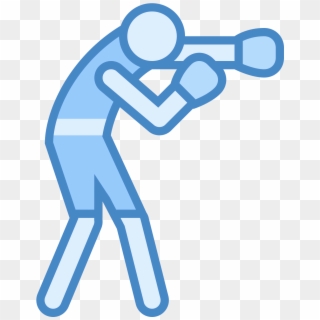 Vector Download Boxer Clipart Boxing Stance - Boxing Icon Blue - Png Download