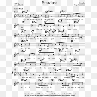 Stardust - Stardust Lead Sheet Clipart
