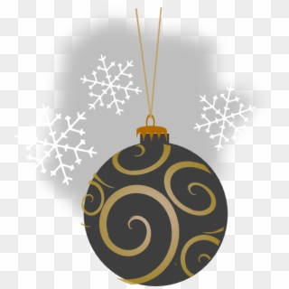 How To Set Use Gray Decorative Ornament Icon Png - Black And Gold Christmas Ornament Clipart Transparent Png