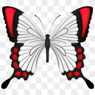 Red Butterfly Deco Clipart Image - Papilio - Png Download
