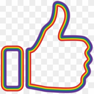 Free Clipart Of A Rainbow Thumb Up - Clip Art - Png Download