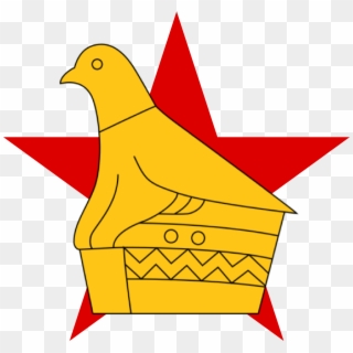 Star With Zimbabwe Bird - Zimbabwe Flag Clipart