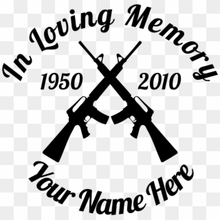 Cross Rifles Clipart - Loving Memory Sticker - Png Download