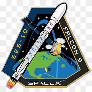 Mission Patch - Spacex Ses 10 Patch Clipart