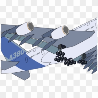Aircraft Clipart Airbus A380 - Airbus A380 Vector File - Png Download