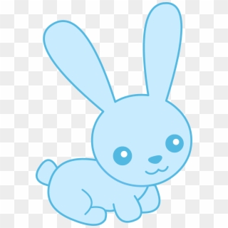 Freeuse Stock Blue Bunny Free Clip Art - Bunny Clip Art Blue - Png Download