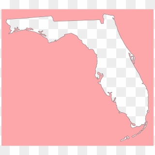 Map Of So Florida - Florida Map White Png Clipart