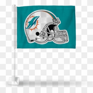 Miami Dolphins Helmet Car Flag - Miami Dolphins Helmet Logo Clipart