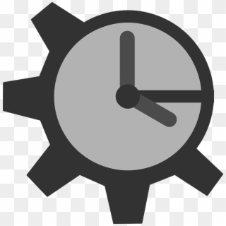 Gear Clock Mechanism Sign - Gear Clock Icon Png Clipart