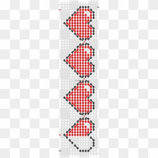 8-bit Heart Friendship Bracelet Pattern Clipart