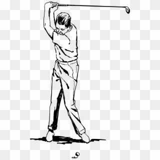 Big Image - Golf Black And White Clipart