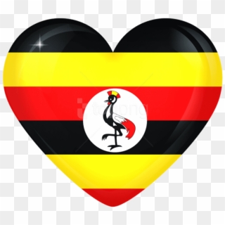 Free Png Download Uganda Large Heart Flag Clipart Png - Round Uganda Flag Transparent Png