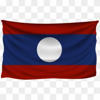 Free Png Download Laos Wrinkled Flag Clipart Png Photo - Laos Flag Png Transparent Png