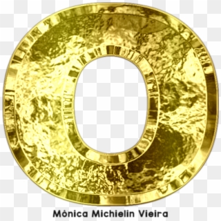 Alfabeto De Ouro Em Formato Png - Circle Clipart