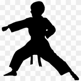 Silhouette Karate Clip Art - Png Download