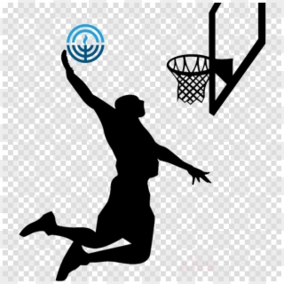 Basketball Silhouettes Clipart Wall Decal Basketball - Dunking Basketball Silhouette Png Transparent Png