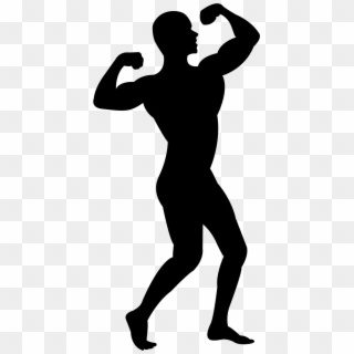 Man Flexing His Muscles Silhouette Png Icon - Man Flexing Silhouette Clipart