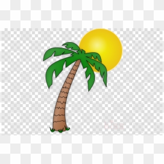 Transparent Background Palm Tree Clipart Palm Trees - Cartoon Beach Background Png