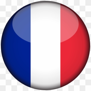 France Flag 3d Round Xl - France Flag Icon Png Clipart