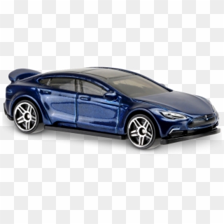 Tesla Model S In Blue, Hw Green Speed, Car Collector - Hot Wheels Clipart