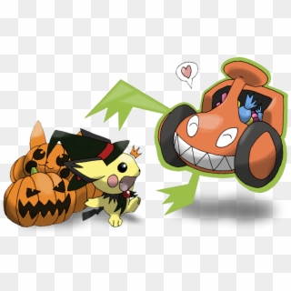 #pokemon #pichu #rotom #pumpkin #halloween - Cartoon Clipart