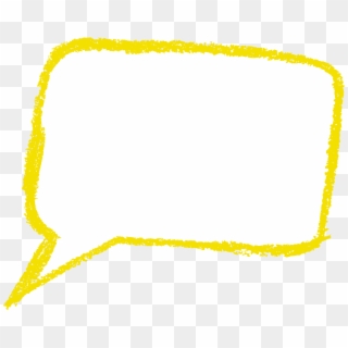 Crayon Bubbles Transparent - Yellow Speech Bubble Png Clipart