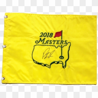Patrick Reed Autographed 2018 Masters Pin Flag Psa - Masters Flags Clipart