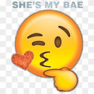 She's My Bae Emoji Kiss - Smiley Clipart