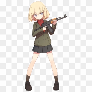 Anime Girl With Ak 47 , Png Download - Girls Und Panzer Katyusha Png Clipart