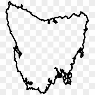 World Map Black And White Outline - Blank Map Of Tasmania Clipart