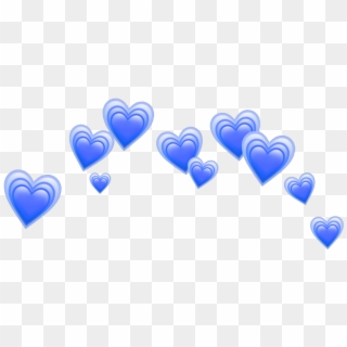 #heart #blue #blueheart #heartblue #hearts #crown #tumblr - Heart Crown Png Emoji Clipart