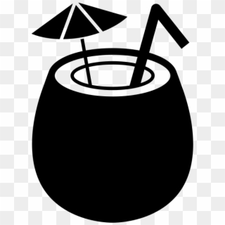 Cauldron Clipart Svg - Coconut Png Black And White Transparent Png