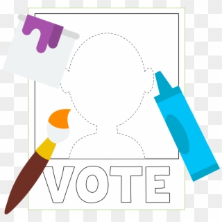 Poster Of A Blank Vote Poster For You To Color - Poster For Kids For Voting Clipart