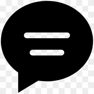 Chat Oval Black Interface Symbol With Text Lines Comments - Messages Black Icon Clipart