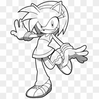 Amy Rose Lineart By Jackspade2012 On Clipart Library - Amy Rose Lineart - Png Download