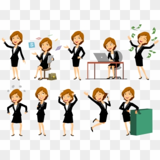 Business Woman Vector Png - Business Woman Vector Characters Clipart