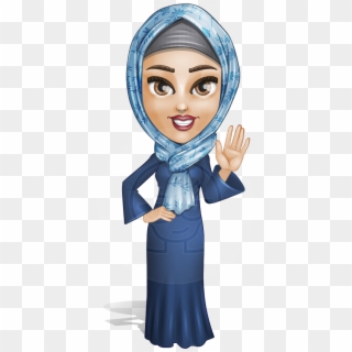 Jumanah As A Silver Pearl - Arab Woman Cartoon Clipart