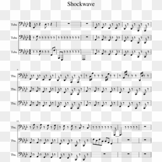 Shockwave Sheet Music 1 Of 2 Pages - Deja Vu Trombone Clipart