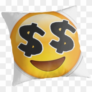 "money Eyes Emoji" Throw Pillows Leofab2802 Redbubble - Cushion Clipart