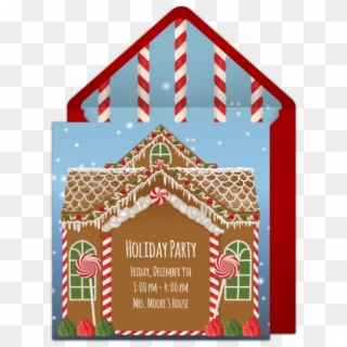 Candy Gingerbread House Online Invitation - Gingerbread House Clipart