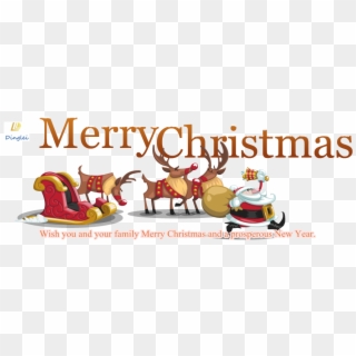 Merry Christmas And Happy New Year To All My Friends - Cartoon Clipart