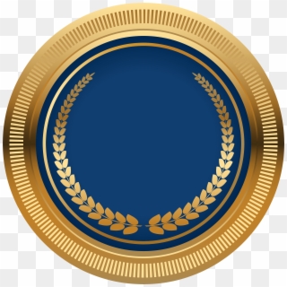 Blue Gold Seal Badge Png Transparent Image Clipart