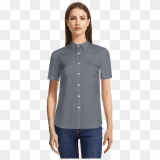 Grey 100% Cotton Shirt - Lapel Clipart