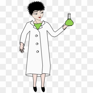 Science Student With Spiky Hair Big Image - Scientist Clip Art - Png Download