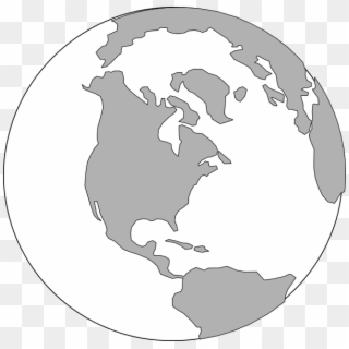 World Globe Logo Clip Art Black And White 191713 - Map Clipart Black And White World - Png Download